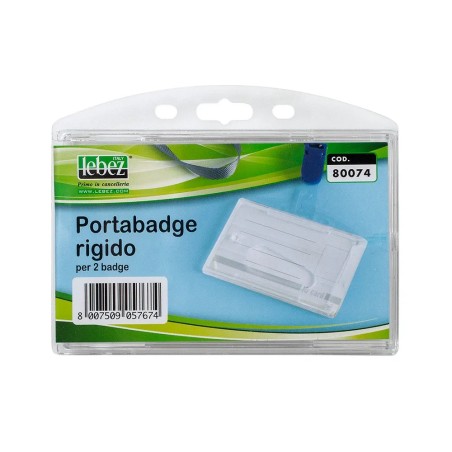 PORTA BADGE LEBEZ 9X5,5 RIGIDO x2card -50pz 80074