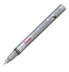 Pentel MFP10-Z pennarello indelebile punta tonda 0,7 mm argento 12 pz