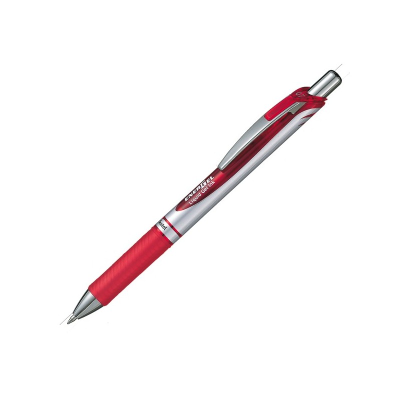 Pentel EnerGel XM BL77 penna roller gel a scatto punta 0,7 mm rosso 12 pz