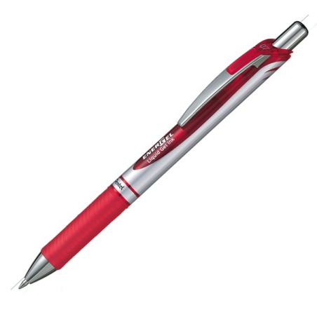 Pentel EnerGel XM BL77 penna roller gel a scatto punta 0,7 mm rosso 12 pz
