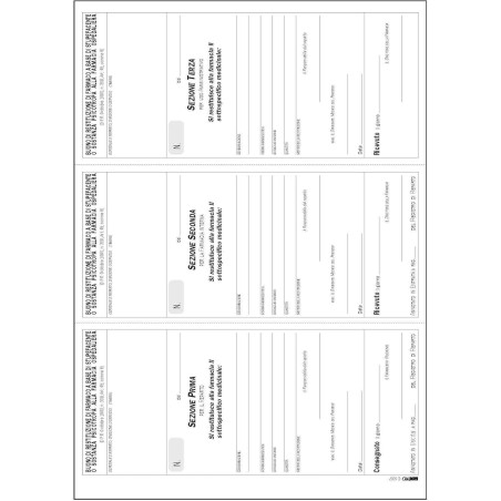 Edipro E5857 blocco restituzione stupefacenti 3 sezioni numerate 50 fogli A4