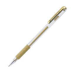 Pentel K118-X Hybrid Gel Grip roller 0.8 mm oro metallizzato 12 Pz