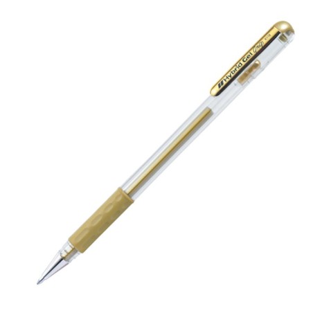 Pentel K118-X Hybrid Gel Grip roller 0.8 mm oro metallizzato 12 Pz
