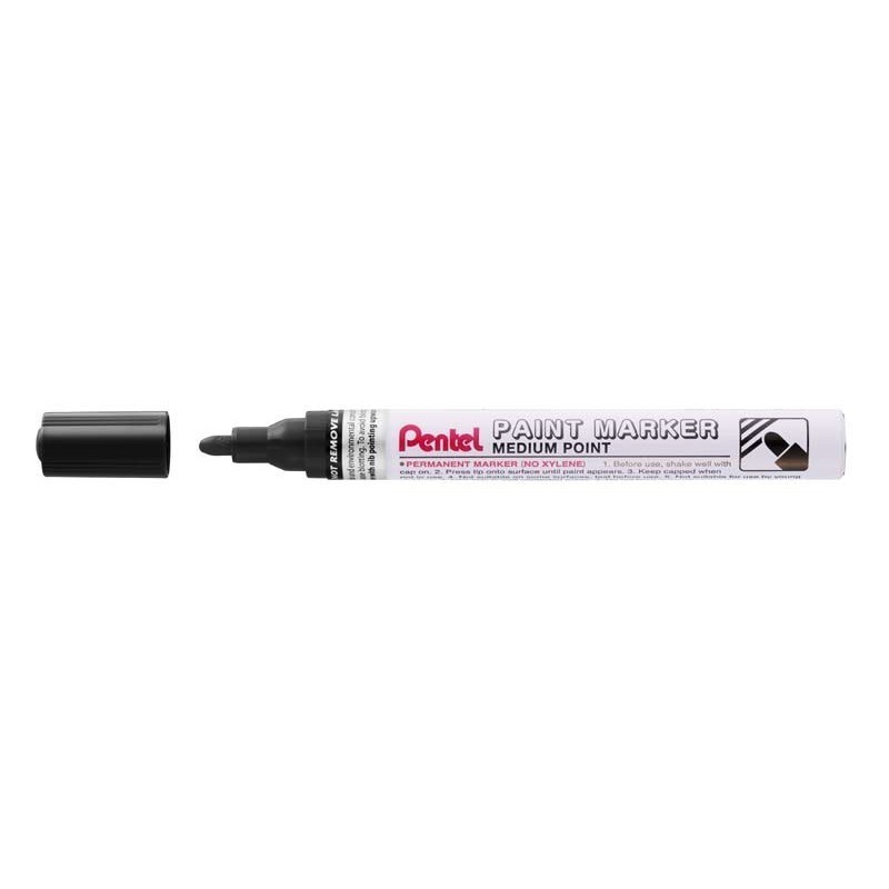 Pentel MMP10 A paint marker punta conica 4.5 mm nero 12 Pz