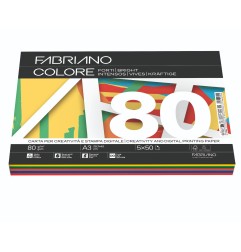 FABRIANO  250 fogli Carta fotocopie Fabriano Colore A3 80 gr mix forti 19100810