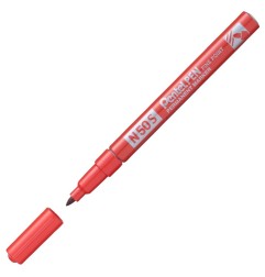 Pentel N50S-C marcatore indelebile rosso punta tonda 3,18 mm 12 Pz