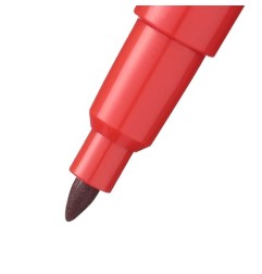 Pentel N50S-C marcatore indelebile rosso punta tonda 3,18 mm 12 Pz