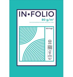 InFolio Carta A3 80 g/m² Bianco Alta Qualità per Stampanti e Fotocopiatrici 500 Fogli -FSC-
