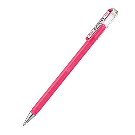 Pentel Mattehop K110-VPX roller gel effetto opaco punta 1,0 mm rosa 12 pz