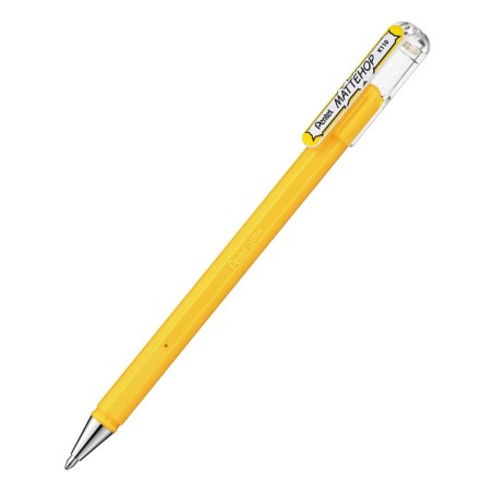 Pentel Mattehop K110-VGX roller gel effetto opaco punta 1,0 mm giallo 12 pz