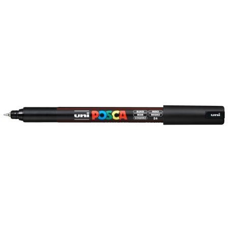 UNI BALL UNIPOSCA Pennarello Marcatore a Base D'Acqua Punta Ultra fine nero 6 Pz PC1MR