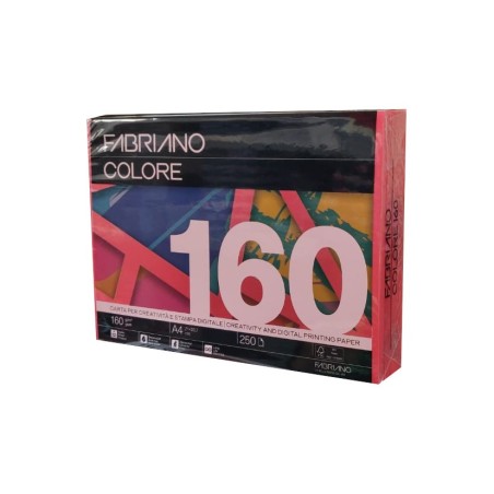 FABRIANO  250 fogli Carta fotocopie Fabriano colore A4 160 gr rosso 74516021