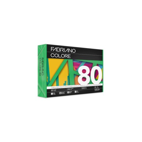 FABRIANO  500 fg Carta fotocopie Fabriano colore A4 80gr verde 74121297