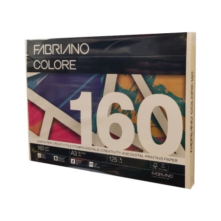 FABRIANO  Carta per fotocopie Fabriano Colore A3 160 gr Avorio 125 fogli 76316042