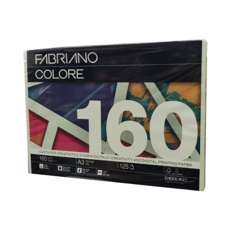FABRIANO  Carta per fotocopie Fabriano Colore A3 160 gr Verde Chiaro 125 fogli 75516042