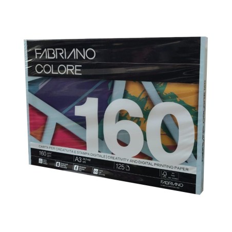 FABRIANO  Carta per fotocopie Fabriano Colore A3 160 gr Celeste 125 fogli 74716042