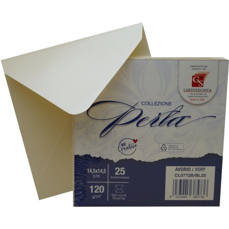 PERLATO AVORIO  14,5x14,5 TP GR. 120 BL.25 BUSTE CL0772B/BL25
