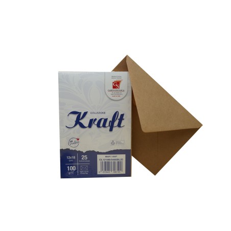 KRAFT AVANA  12x18 TP GR. 100 BL.25 BUSTE CL1218BTP/0485BL25