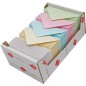 150 pz Biglietti + Busta, 5 colori perlati, f.9 9x14 e30025