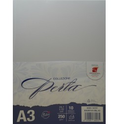 PERLATO BIANCO  A3 GR. 250 BL.10 CARTONCINI EA30141/BL10