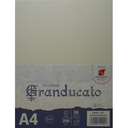 GRANDUCATO AVORIO A4 GR. 250 BL.50 CARTONCINI EA40100/BL50