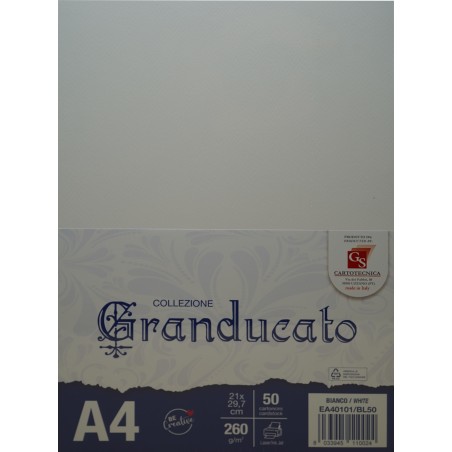 GRANDUCATO BIANCO A4 GR. 250 BL.50 CARTONCINI EA40101/BL50