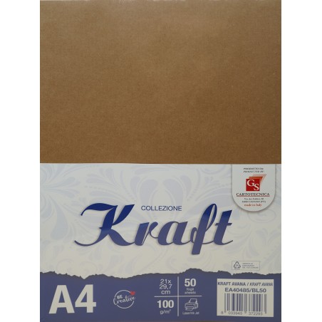 KRAFT AVANA  A4 GR. 100 BL.50 FOGLI EA40485/BL50