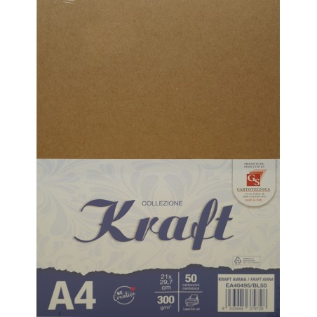 KRAFT AVANA  A4 GR. 300 BL.50 CARTONCINI EA40495/BL50