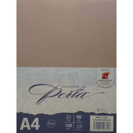PERLATO NUDE  A4 GR. 120 BL.50 FOGLI EA40564/BL50