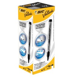 BIC Velleda Marcatore ad Inchiostro Liquido con Punta Tonda Nero 12 Pz 902088