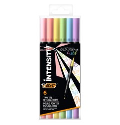 PENNARELLI BIC INTENSITY DUAL TIP BRUSH PASTEL -6col. 503826
