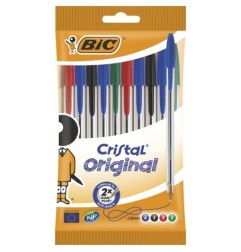 BIC Cristal Orifinal Penna a Sfera colori assortiti punta media 1.0 mm 10 Pz 830865