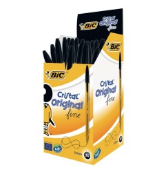 BIC Cristal Original Fine penne a sfera punta 0.8 mm nere 50    Pz 872731