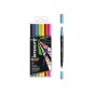 BIC Intensity Dual Tip pennarelli punta fine 0.7 mm e brush 6 Colori 989694