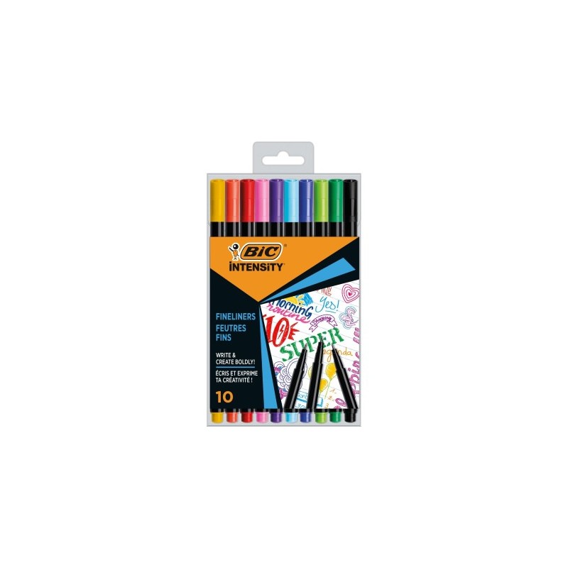BIC Intensity fineliner punta fine 0.4 mm 10 colori assortiti 10117