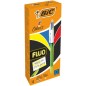 BIC 4 Colours Fluo penna multifunzione 3 colori con evidenziatore punta media 12 Pz 933948