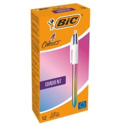 BIC 4 Colours Gradient Penna a sfera 4 colori punta media 1,0 mm 12 Pz 511034