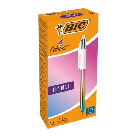 BIC 4 Colours Gradient Penna a sfera 4 colori punta media 1,0 mm 12 Pz 511034