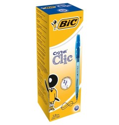 BIC Cristal Clic penne a sfera blu punta grande 1,6 mm 20 Pz 8507332