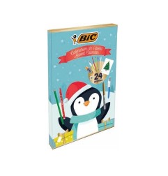 BIC Calendario dell’Avvento kit cancelleria 24 articoli cartellette adesivi 9517711