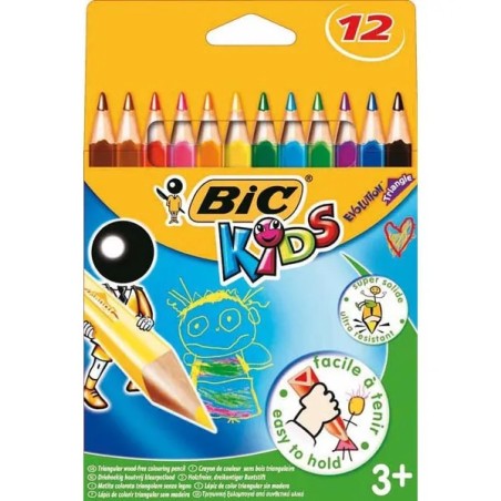 BIC Kids Evolution Triangle set matite colorate triangolari 12 Pz 829735