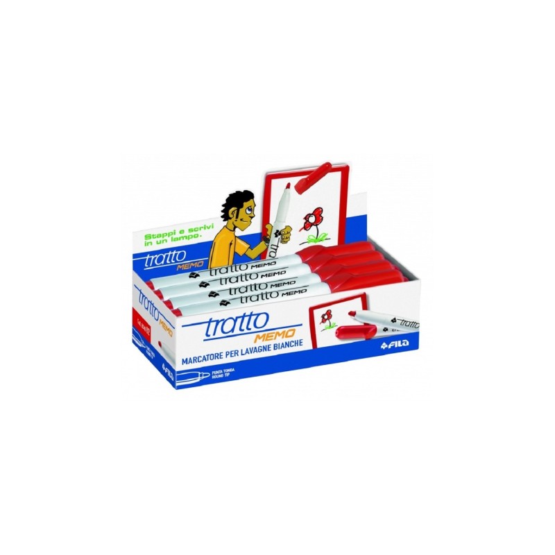 Fila Tratto MEMO marcatore lavagna punta tonda rosso 854002