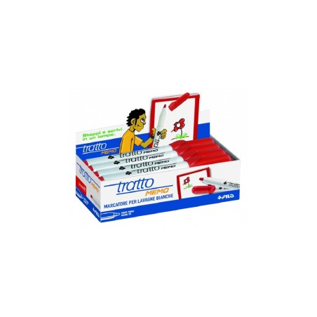 Fila Tratto MEMO marcatore lavagna punta tonda rosso 854002