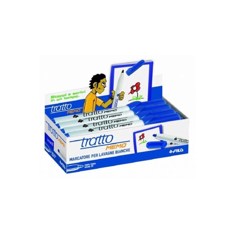 Fila Tratto MEMO marcatore lavagna punta tonda blu 12 Pz 854001