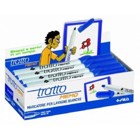 Fila Tratto MEMO marcatore lavagna punta tonda blu 12 Pz 854001