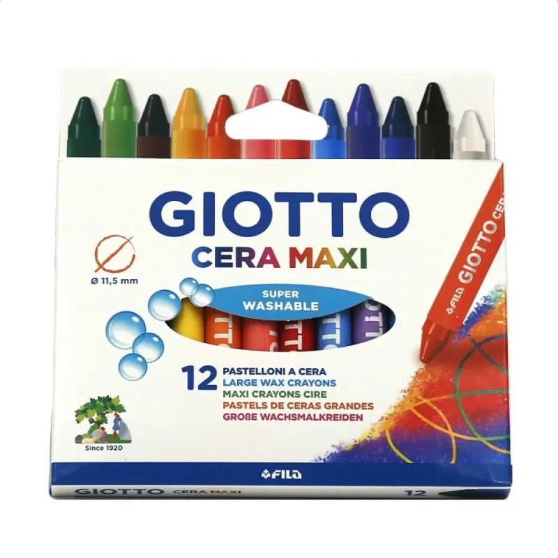 Giotto Cera Maxi pastelli a cera extra-large 12 colori 2912