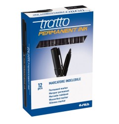Tratto Permanent ink Pennarello Indelebile  Punta Tonda Nero 732503