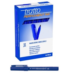 Tratto Permanent ink Pennarello Indelebile a Punta Tonda Blu 732501