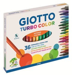 Giotto Turbo Color Pennarelli a Spirito Inchiostro Lavabile 36 Colori 4180