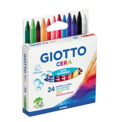 Giotto Cera Super Washable set 24 pastelli a cera lavabili punta tonda 2822